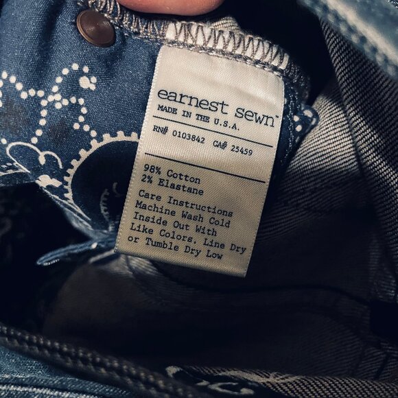 NEW with tags Earnest Sewn Skinny Jeans 25 Decca 28X33 low rise dark wash denim - Picture 8 of 8